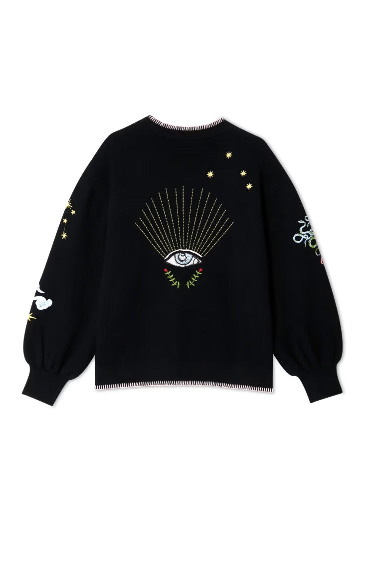 black night garden cardigan