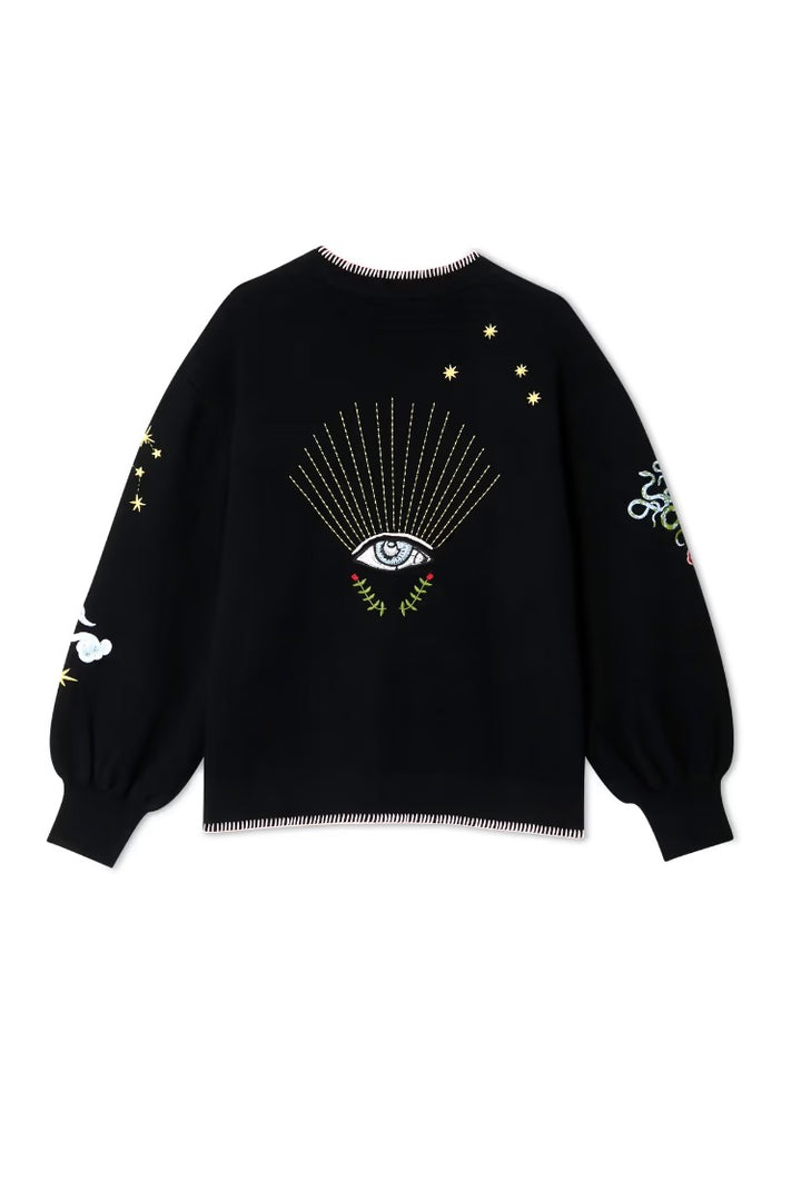 black night garden cardigan