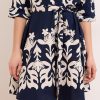 Paige – Cotton Shirt Mini Dress Aztec In Navy