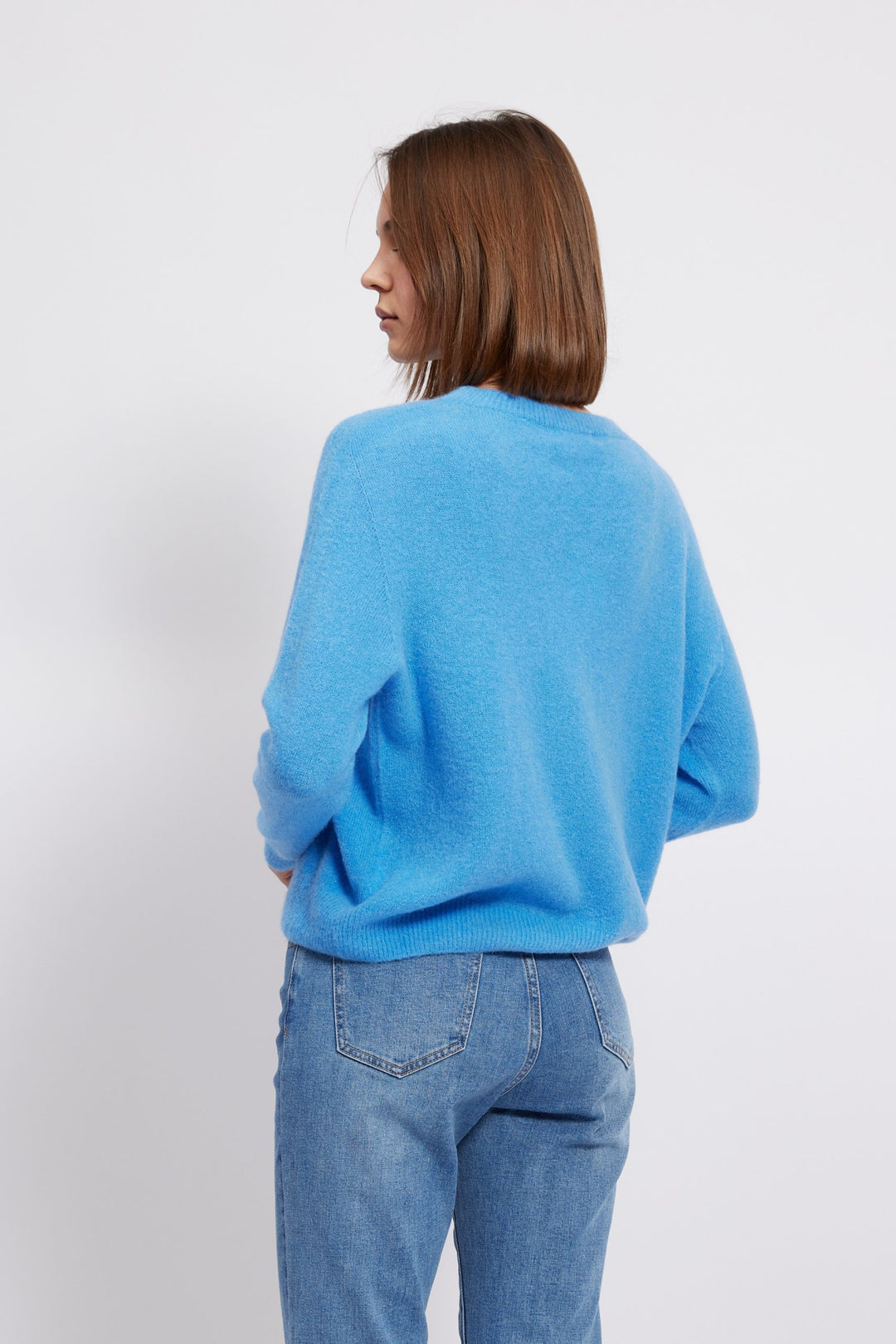 Lola – Soft Touch Sweater in cornflower blue