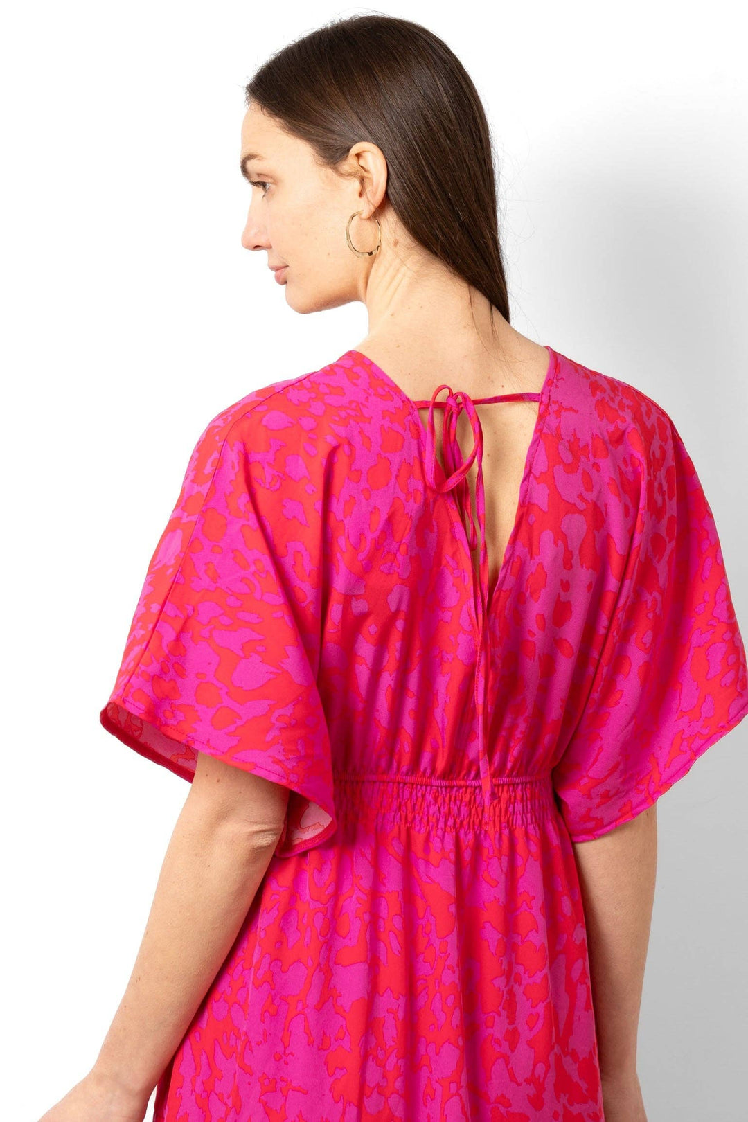 Sienna Maxi Kaftan Dress - Hot Pink
