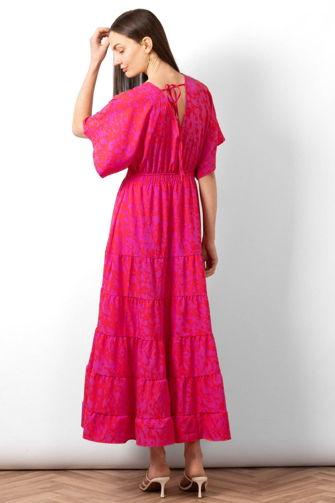 Sienna Maxi Kaftan Dress - Hot Pink