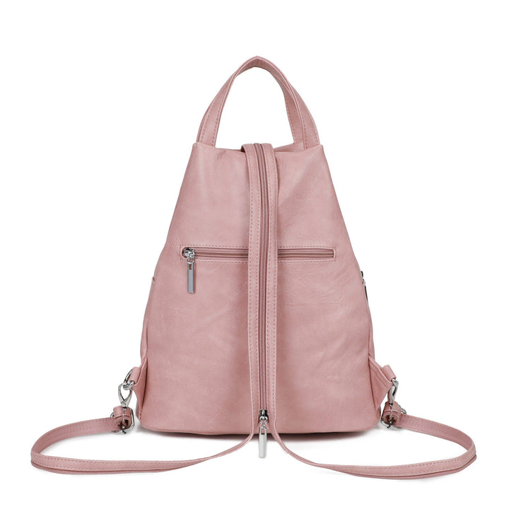 Backpack Side Zipper Pockets Light Grey