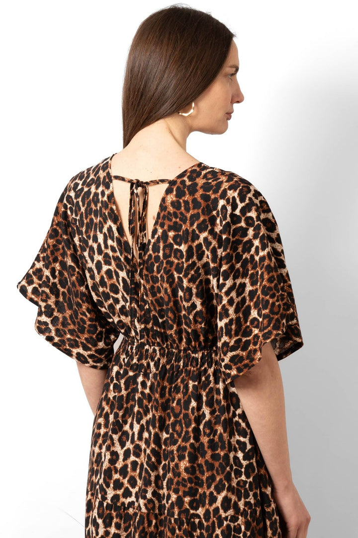 Sienna Maxi Kaftan Dress - Leopard