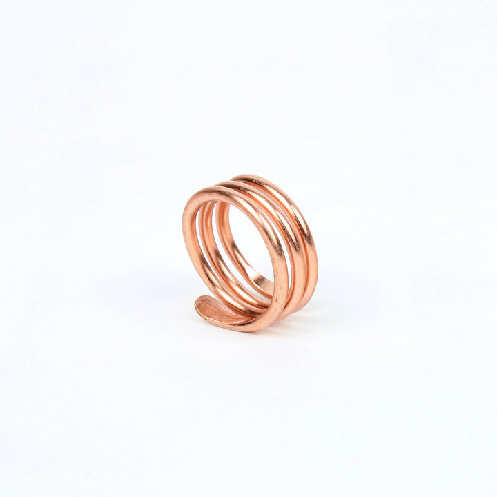 Copper Ring - Circle Swirl