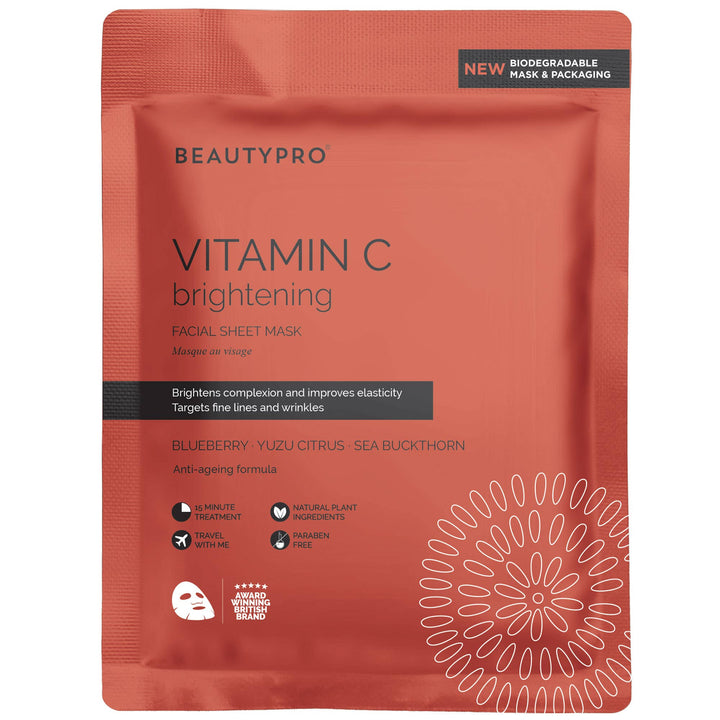 VITAMIN-C Brightening Sheet Mask - 100% Biodegradable