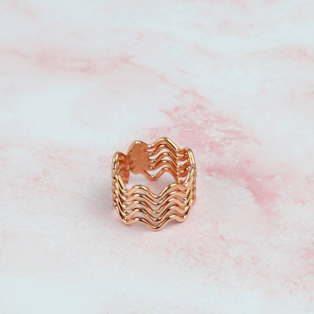 Copper Ring - Wave