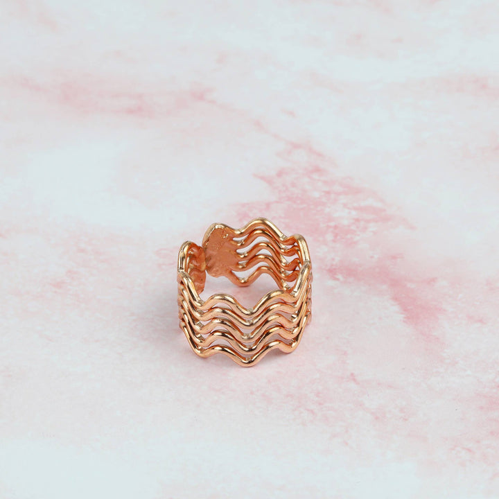 Copper Ring - Wave