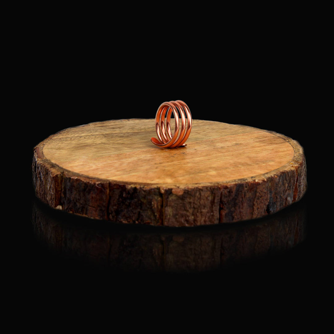 Copper Ring - Circle Swirl