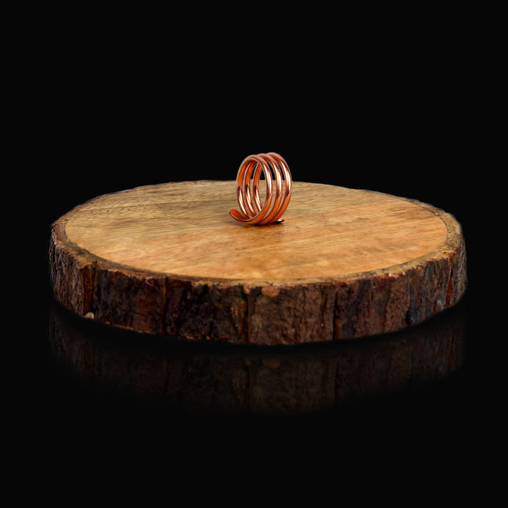 Copper Ring - Circle Swirl