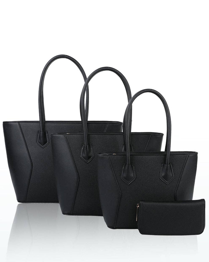 PU Leather Handbag Small Tote Dark Grey