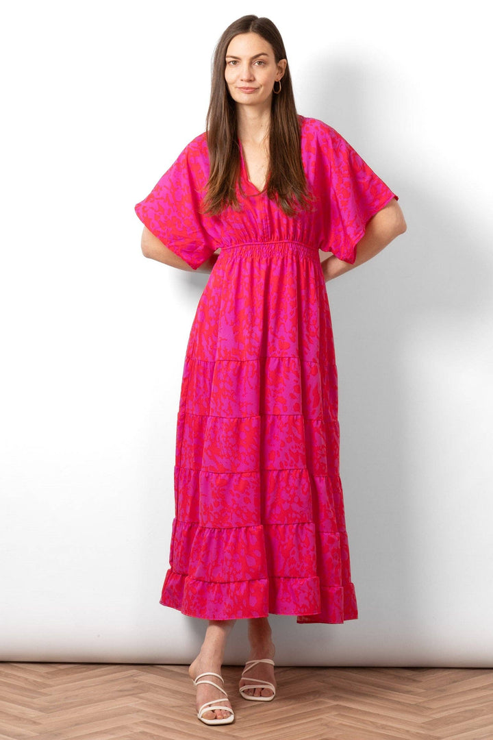 Sienna Maxi Kaftan Dress - Hot Pink