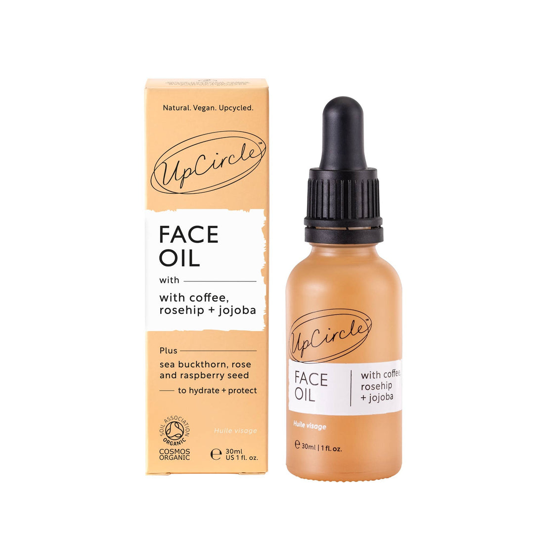 Collagen Boosting Vegan Organic Coffee + Rosehip Face Oil: Pipette