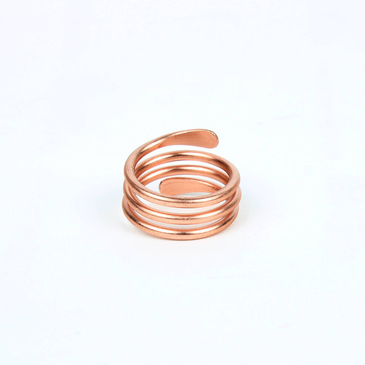 Copper Ring - Circle Swirl