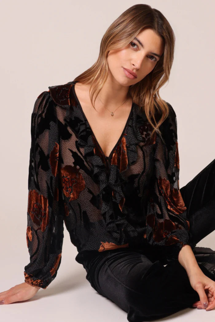 Burnout Frill Blouse
