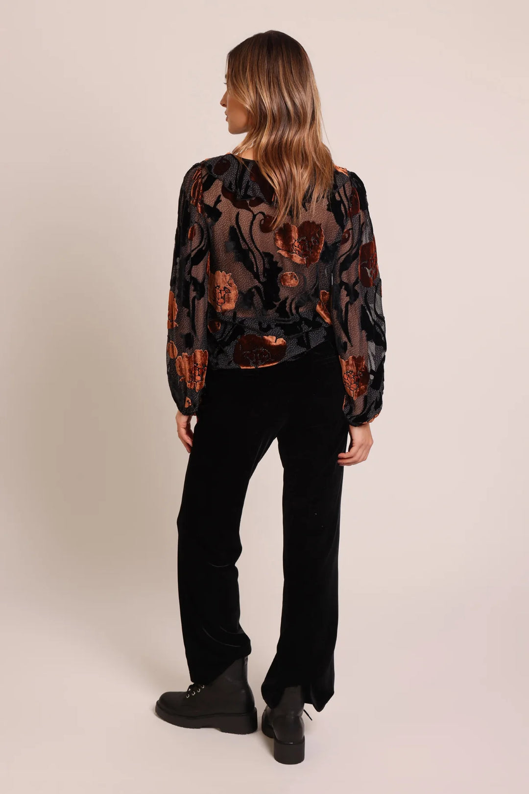Burnout Frill Blouse