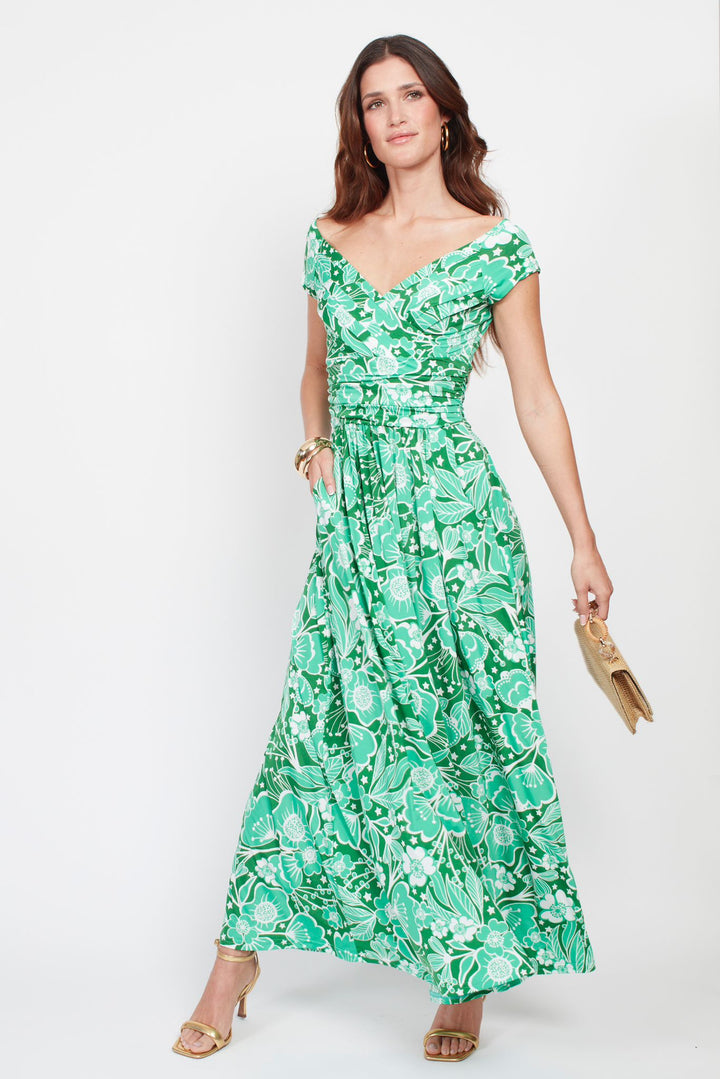 ELIZABETH MAXI WILDFLOWER GREEN