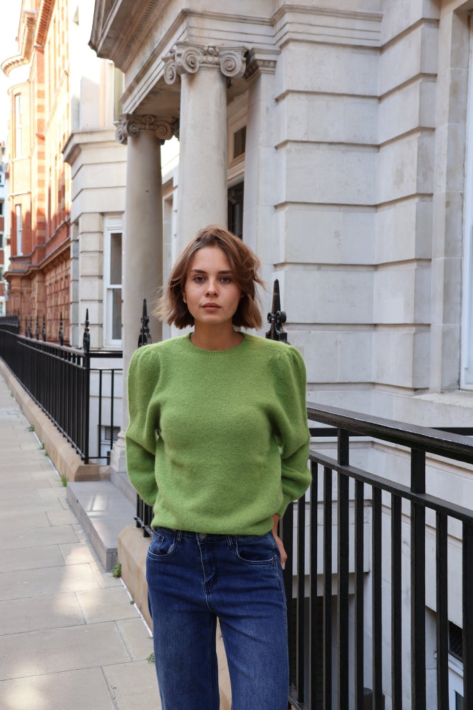 Isabelle – Wool-blend Sweater In Green
