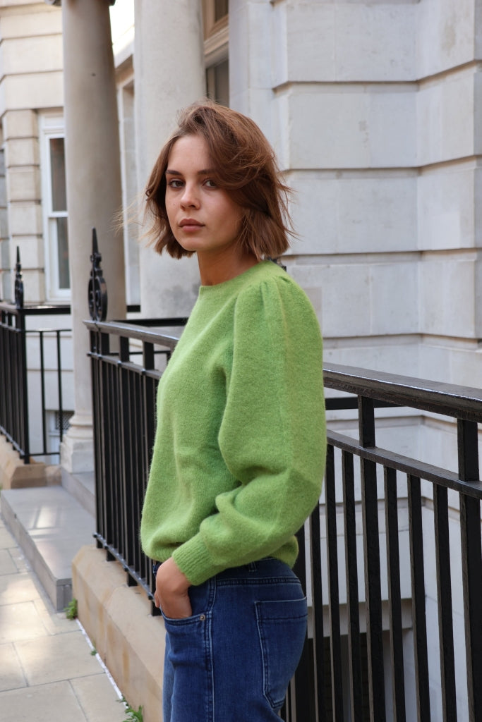 Isabelle – Wool-blend Sweater In Green