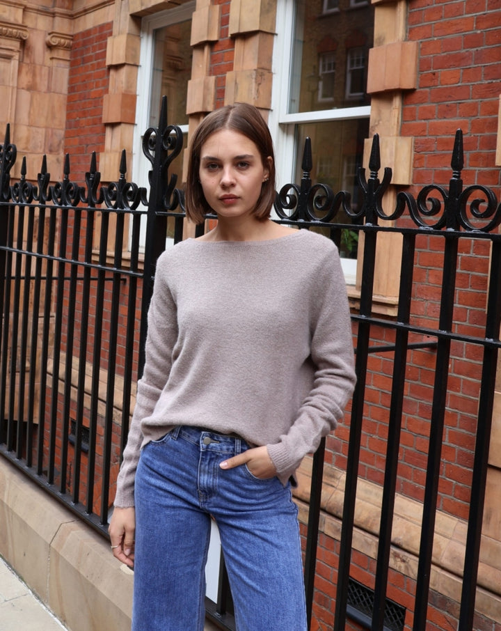 Ivy – Wool-blend Sweater In Taupe