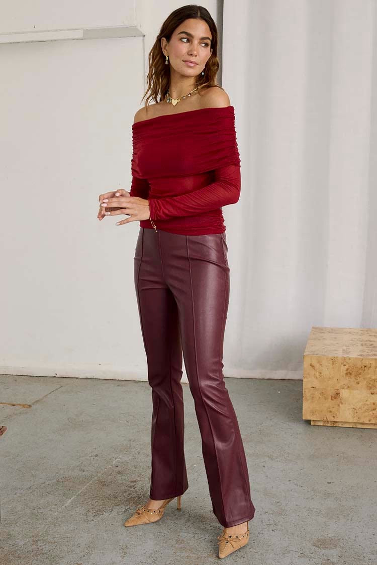 Burgundy Diaz Top