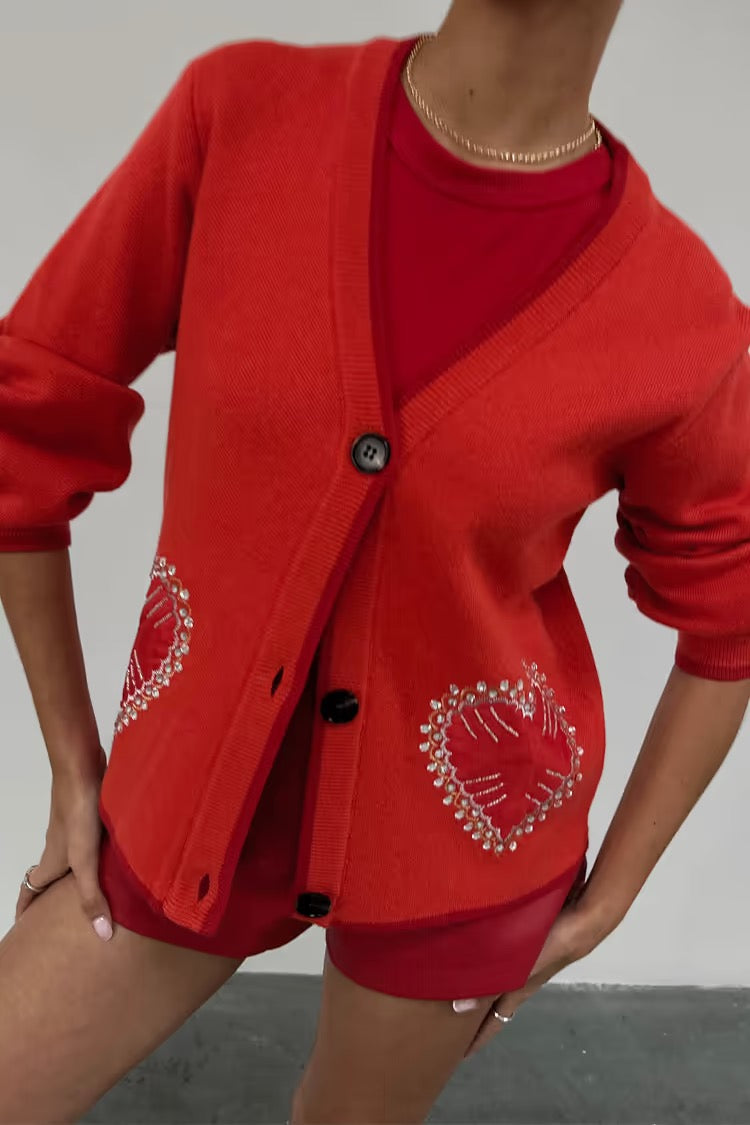 Red Heart Cardigan