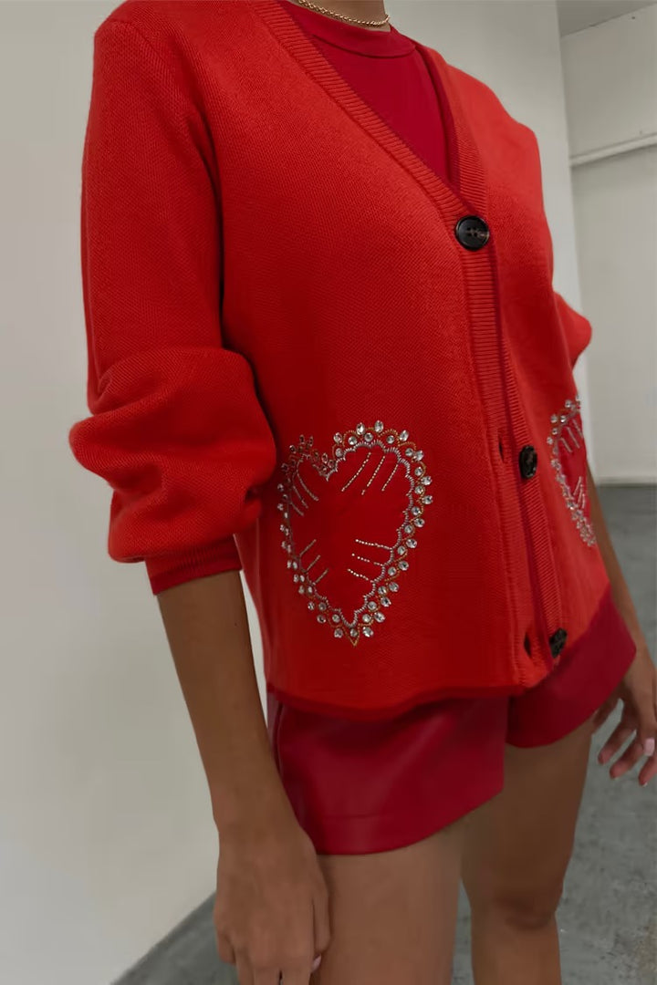 Red Heart Cardigan