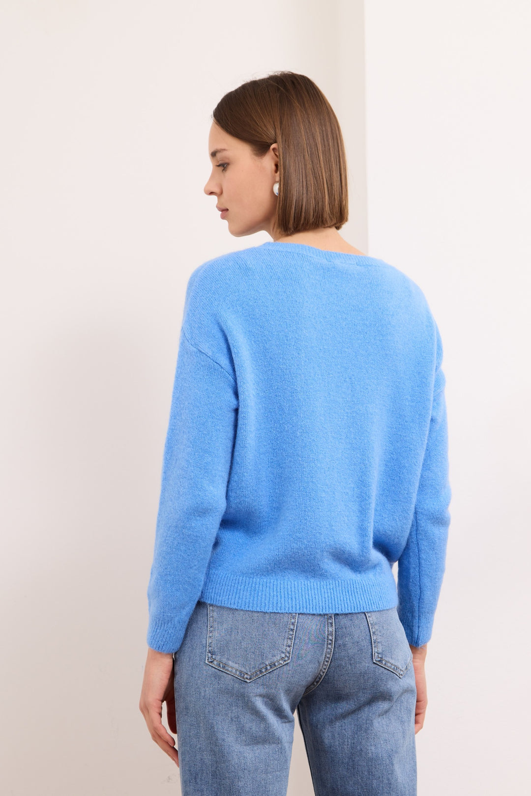 ANNIE – WOOL-BLEND SWEATER IN BLUE