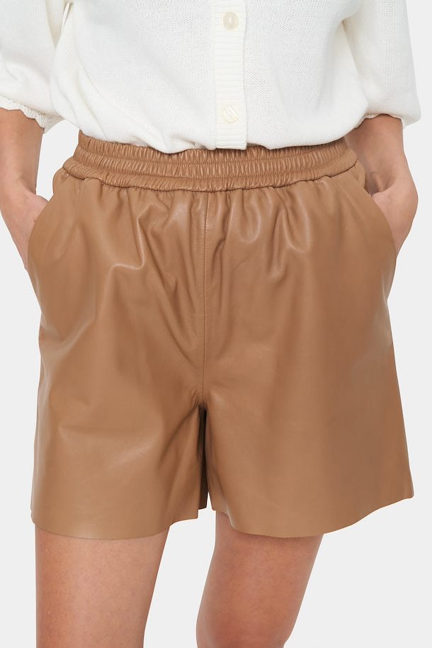 FALEXI leather SHORTS