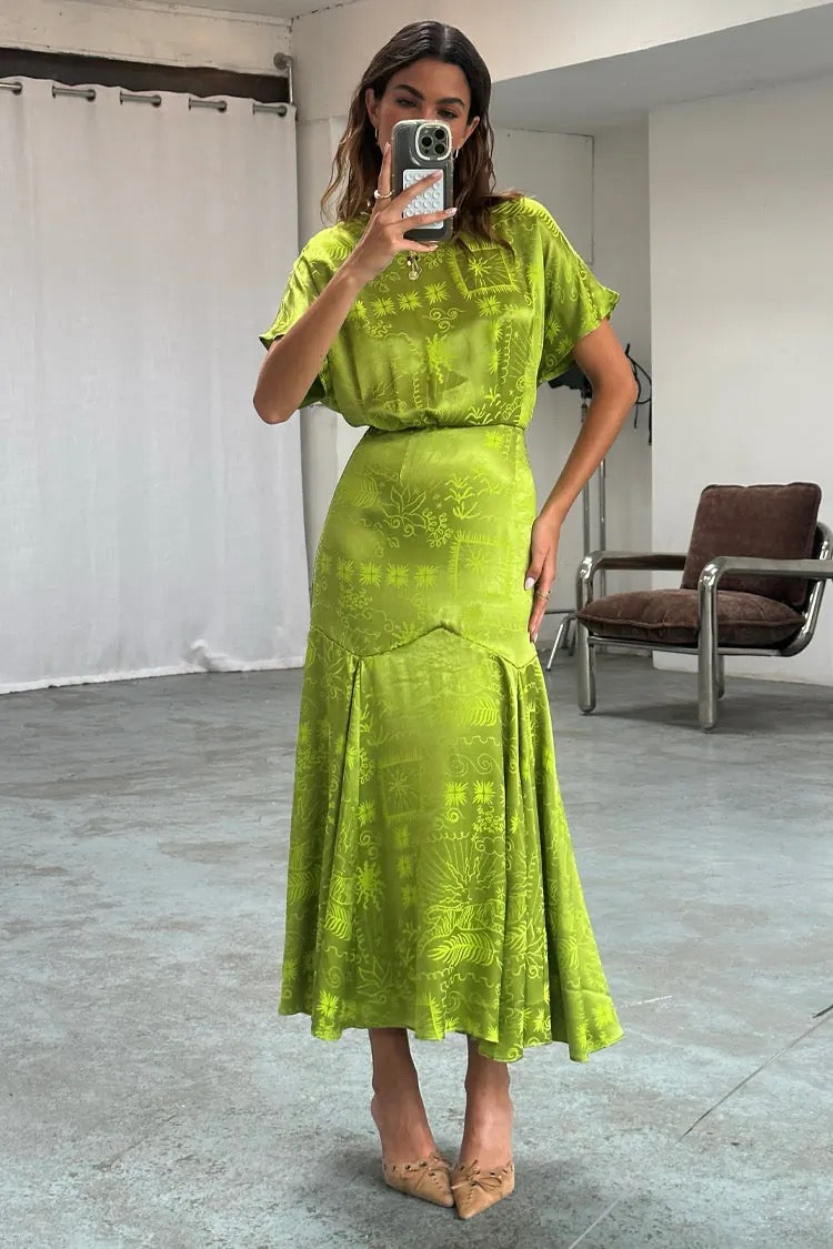 Lime Safari Erin Dress