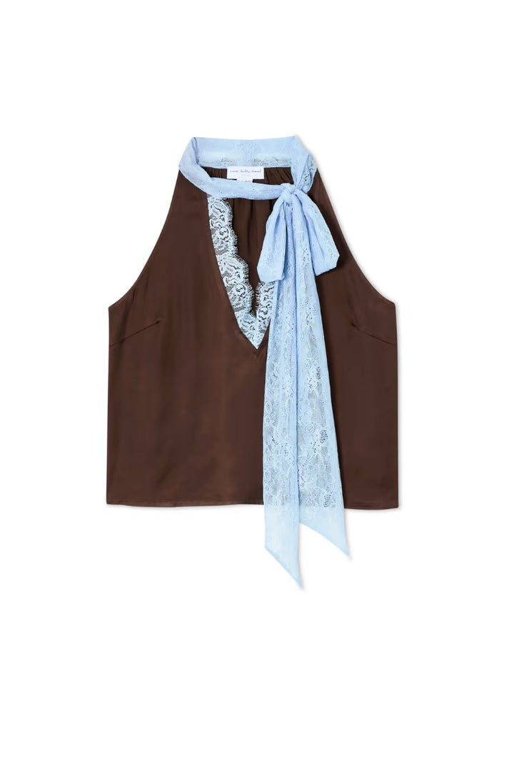 Chocolate Blue Lace Top