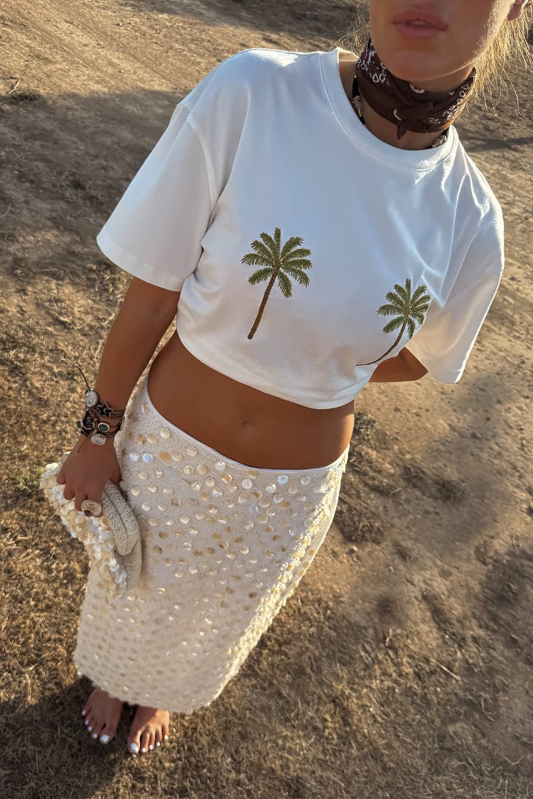 Embroidered Palm Boob T Shirt