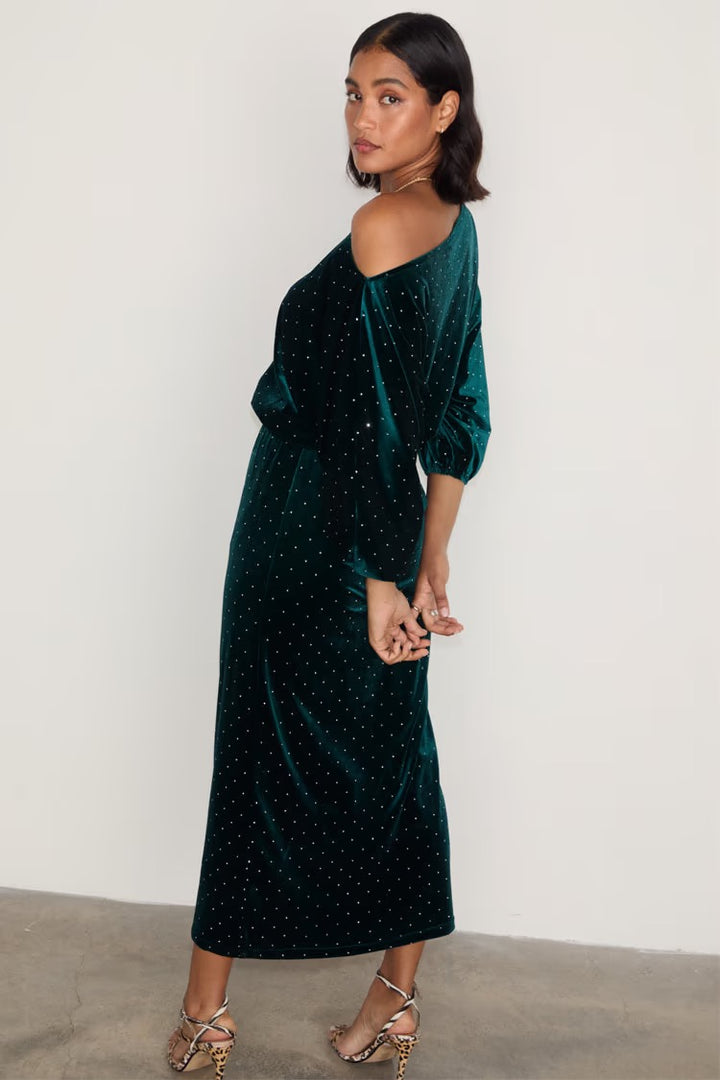 Emerald Velvet Tilly Dress