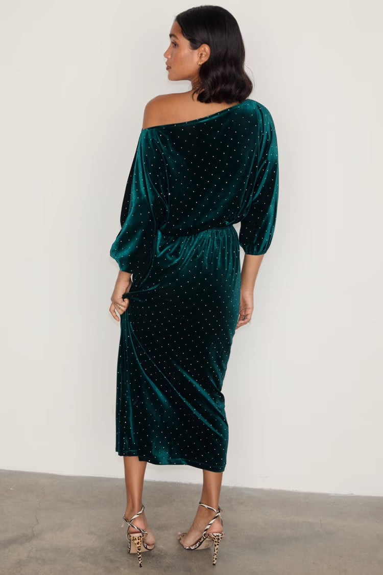 Emerald Velvet Tilly Dress