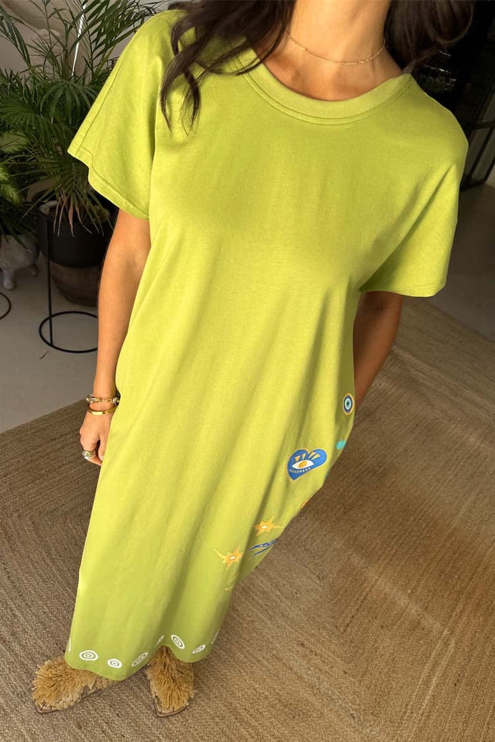 Olive Charms T Shirt Dress