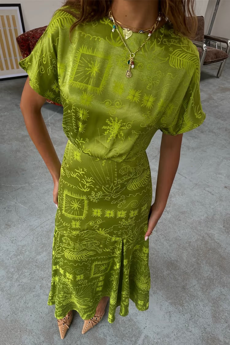 Lime Safari Erin Dress