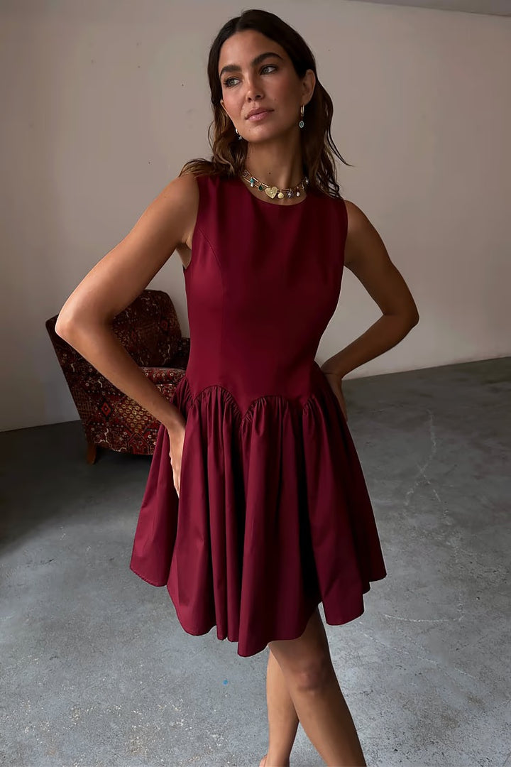 Burgundy Mini Monika Dress