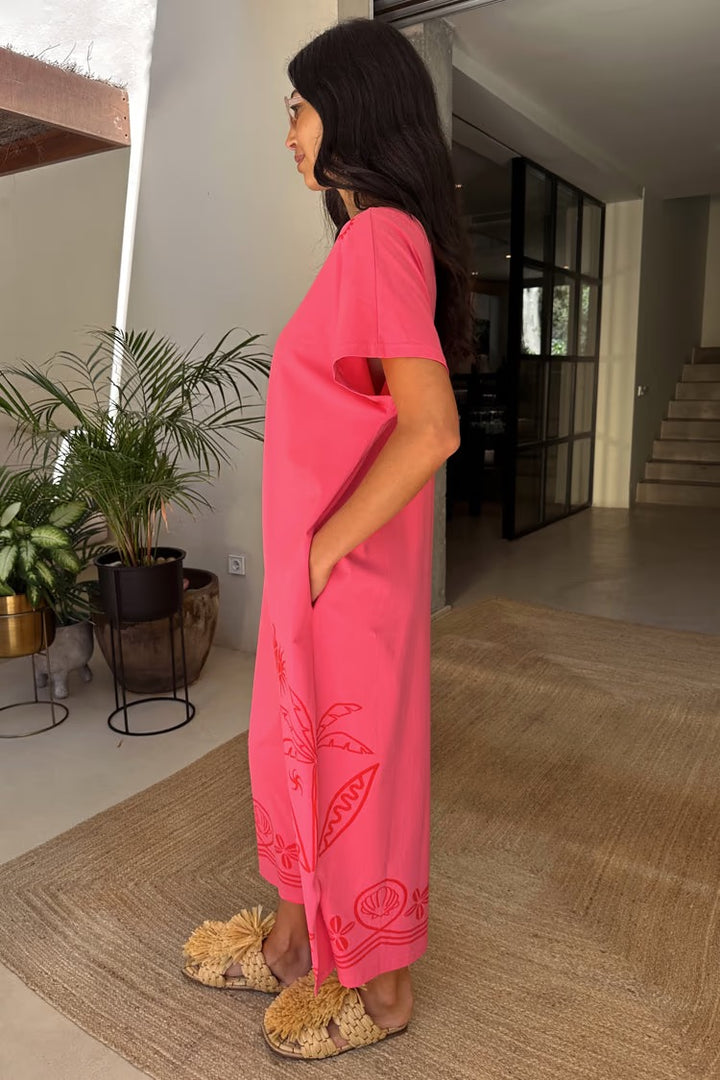 Pink and Red Azura T-Shirt Dress