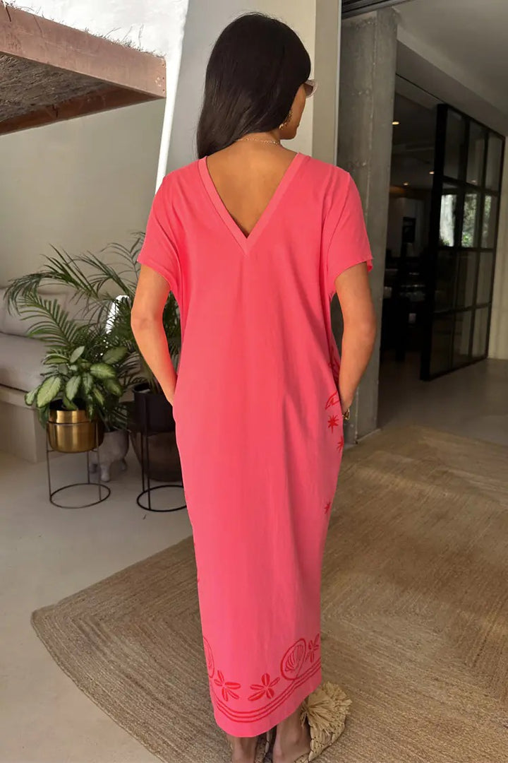 Pink and Red Azura T-Shirt Dress