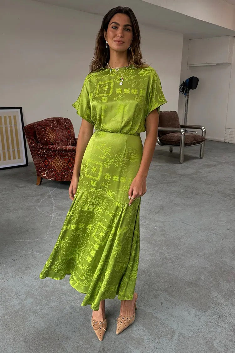 Lime Safari Erin Dress