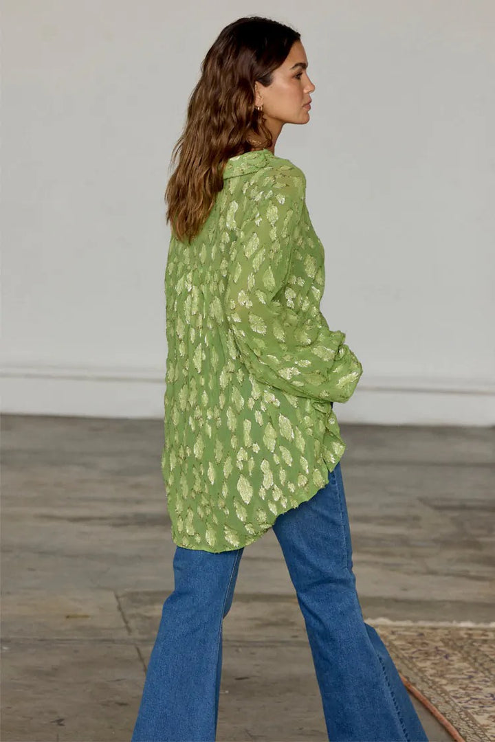 Green Jacquard Miley Shirt