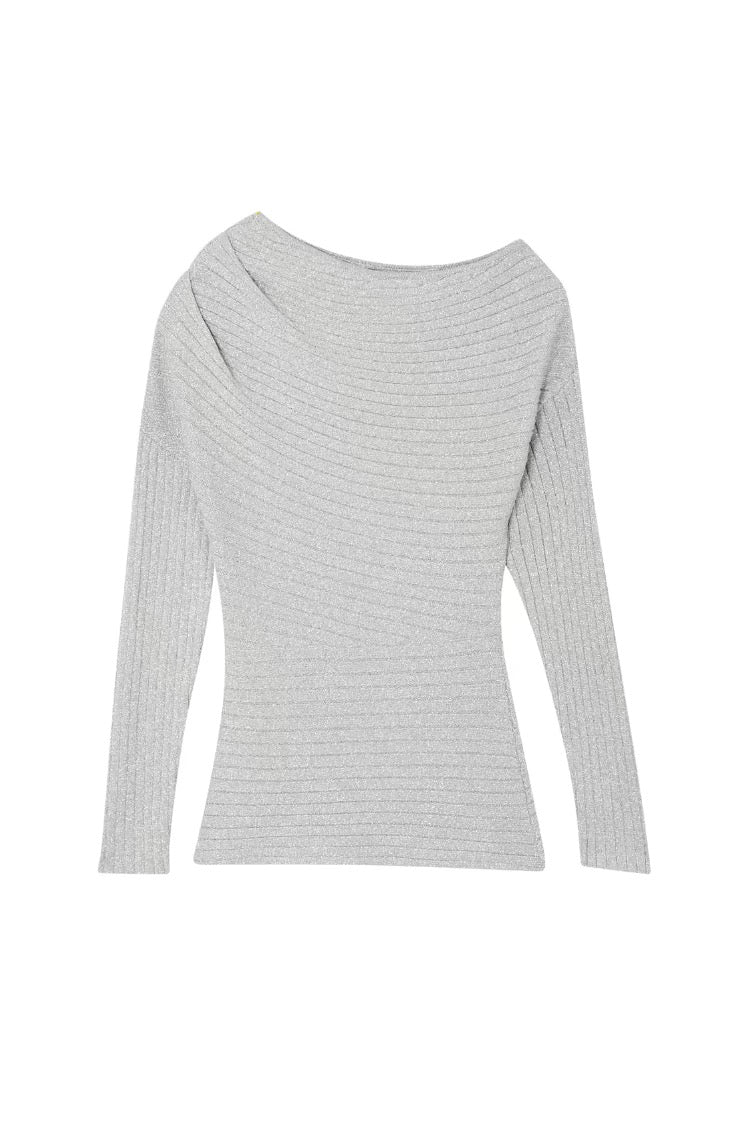 Silver Rib Knit Tilly Top