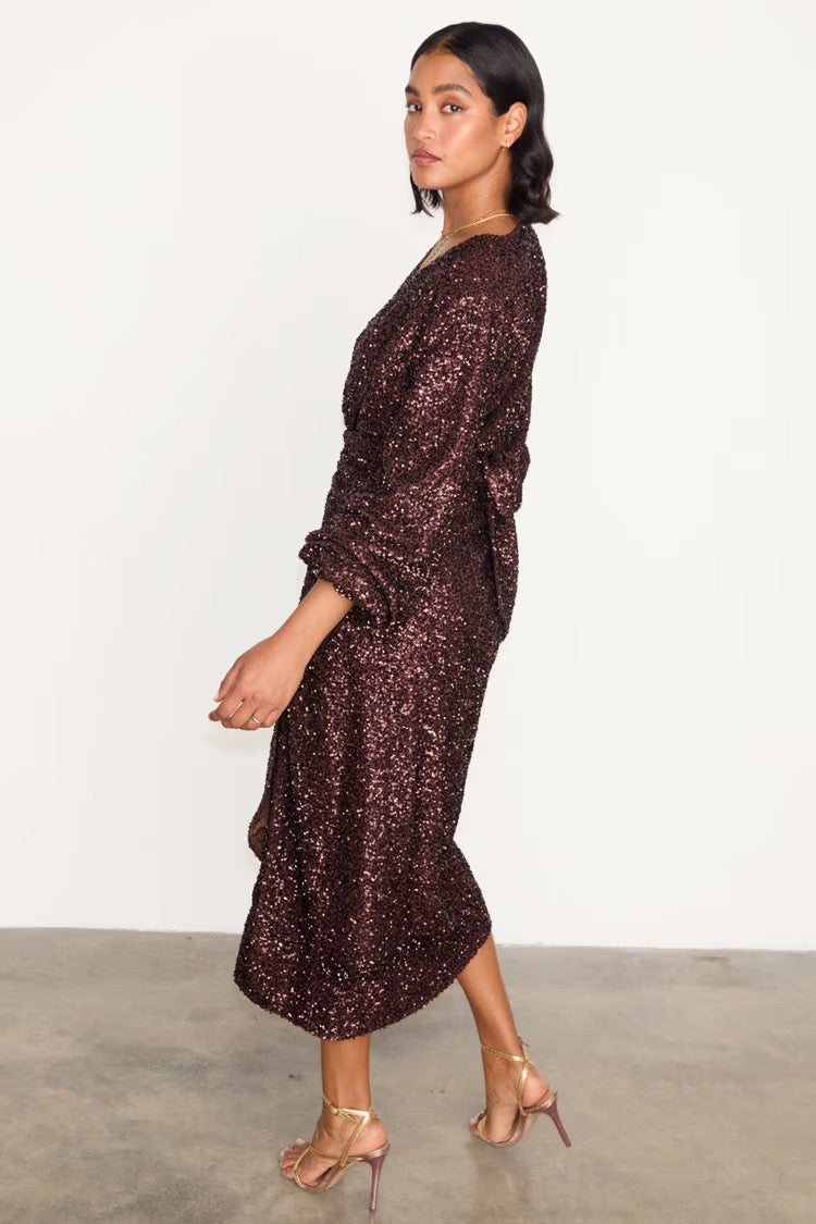 Chocolate Sequin Vienna Dress