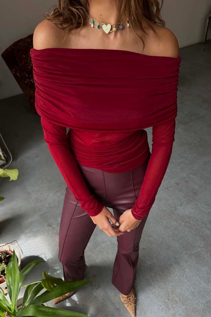 Burgundy Diaz Top