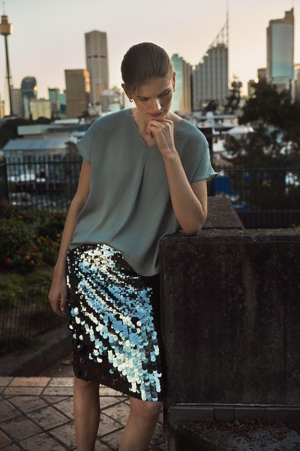 OTTILIE SEQUIN SKIRT