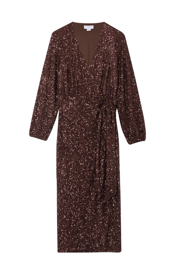 Chocolate Sequin Vienna Dress