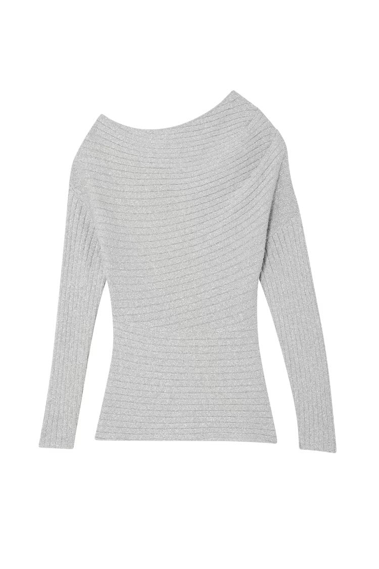 Silver Rib Knit Tilly Top