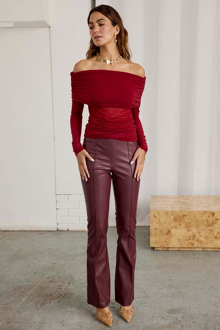 Burgundy Diaz Top