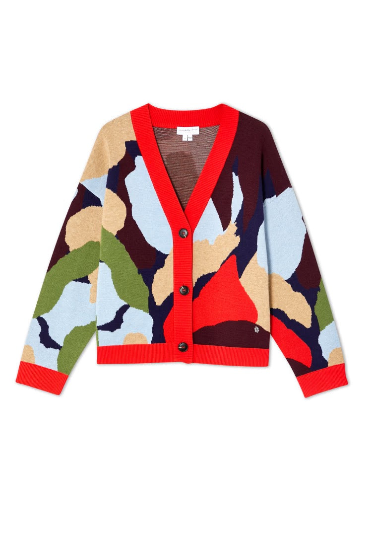 Navy Abstract Callie Cardigan