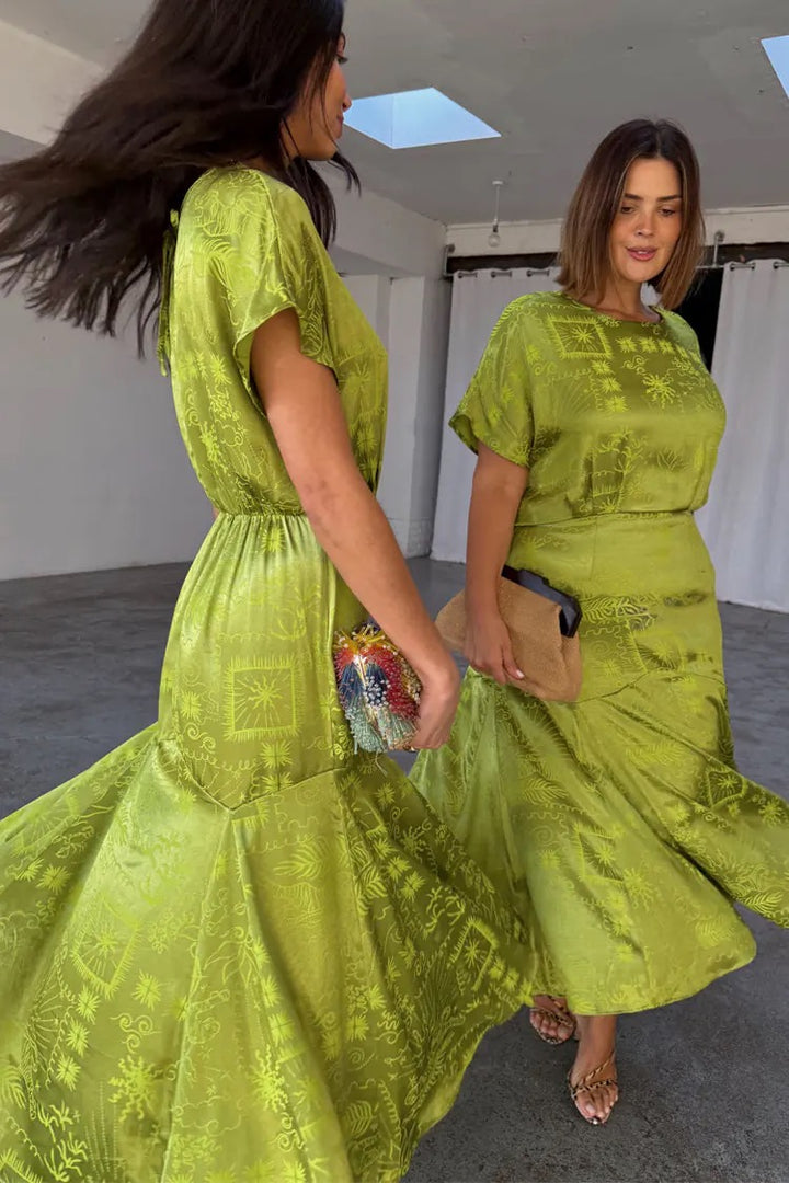 Lime Safari Erin Dress